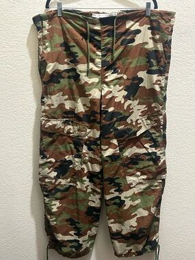 Tinseltown Camo Cargo Track Pants - Green Brown Black